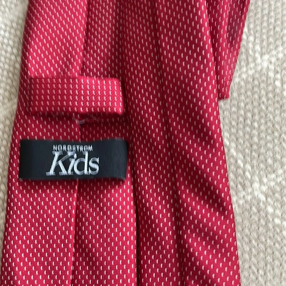 Nordstrom Boys red silk necktie